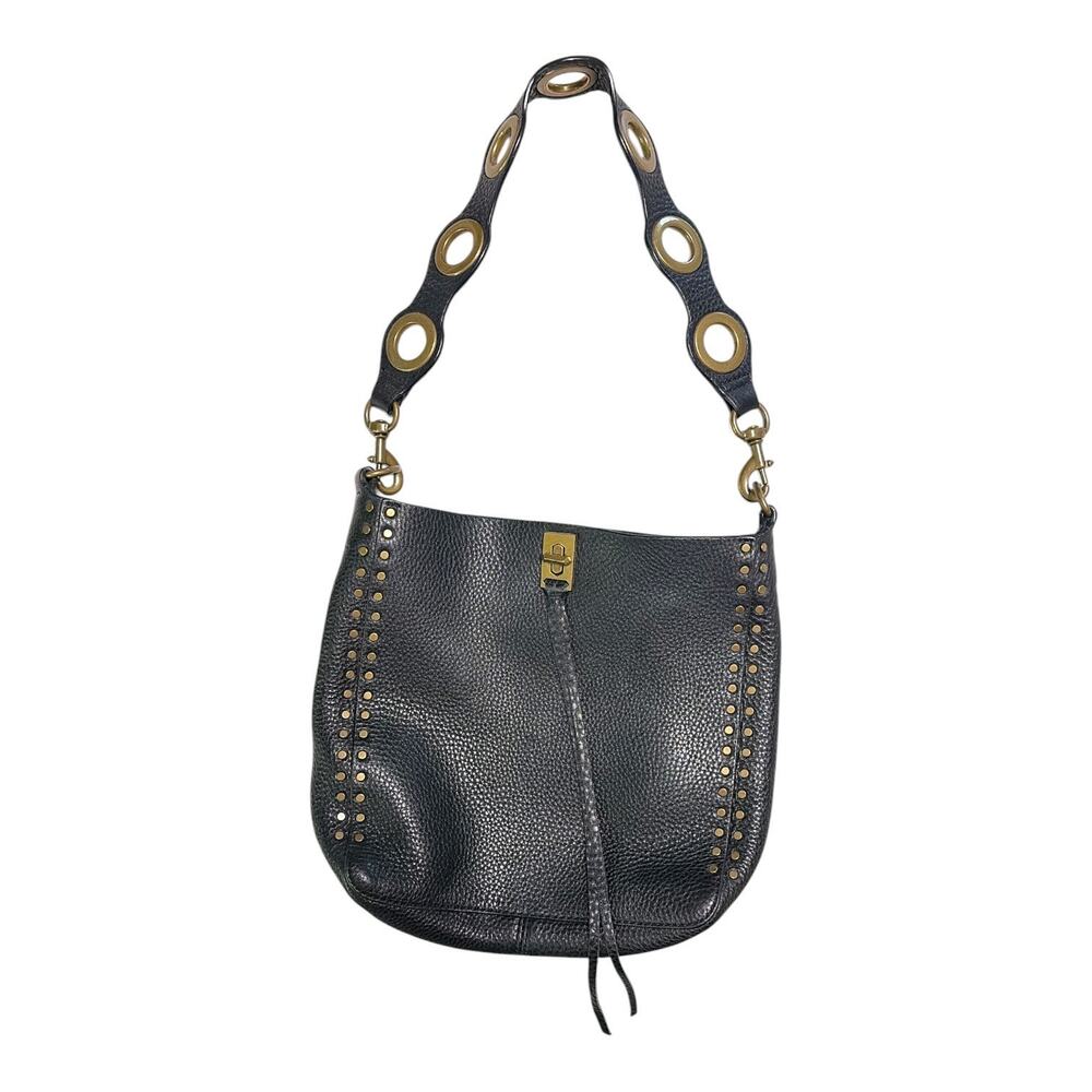 Rebecca Minkoff Darren Black Leather Boho Shoulder Bag - Picture 3 of 16